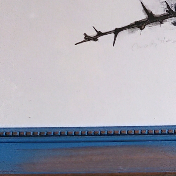 Vintage Multimedia Art with Distressed Frame - Picture 3 of 11